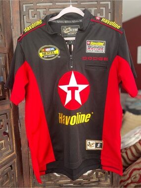 NASCAR Havoline racing pit crew shirt Size Large Montoya #42